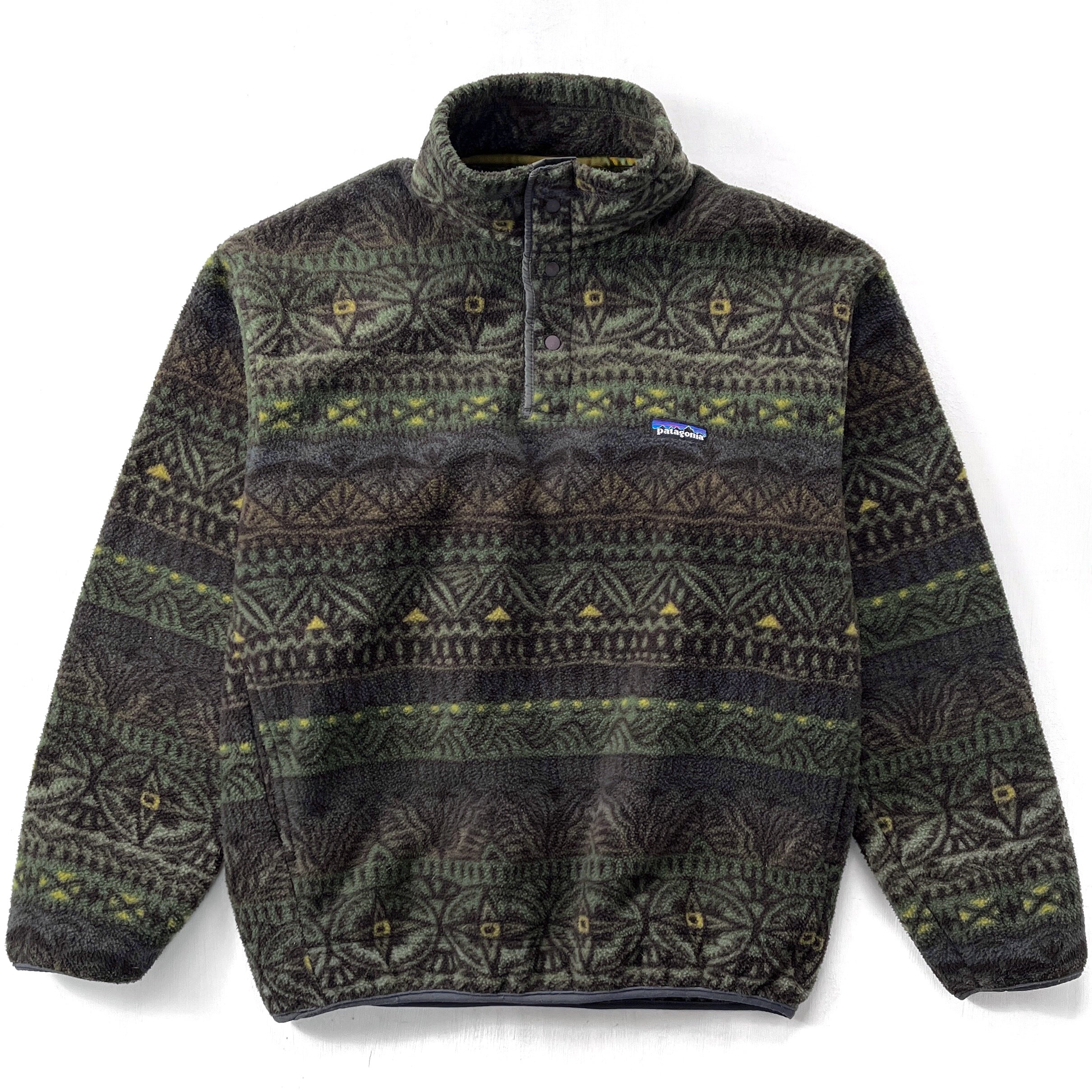 1998 Patagonia Printed Synchilla Snap-T, Tradewinds: Eucalyptus (M)