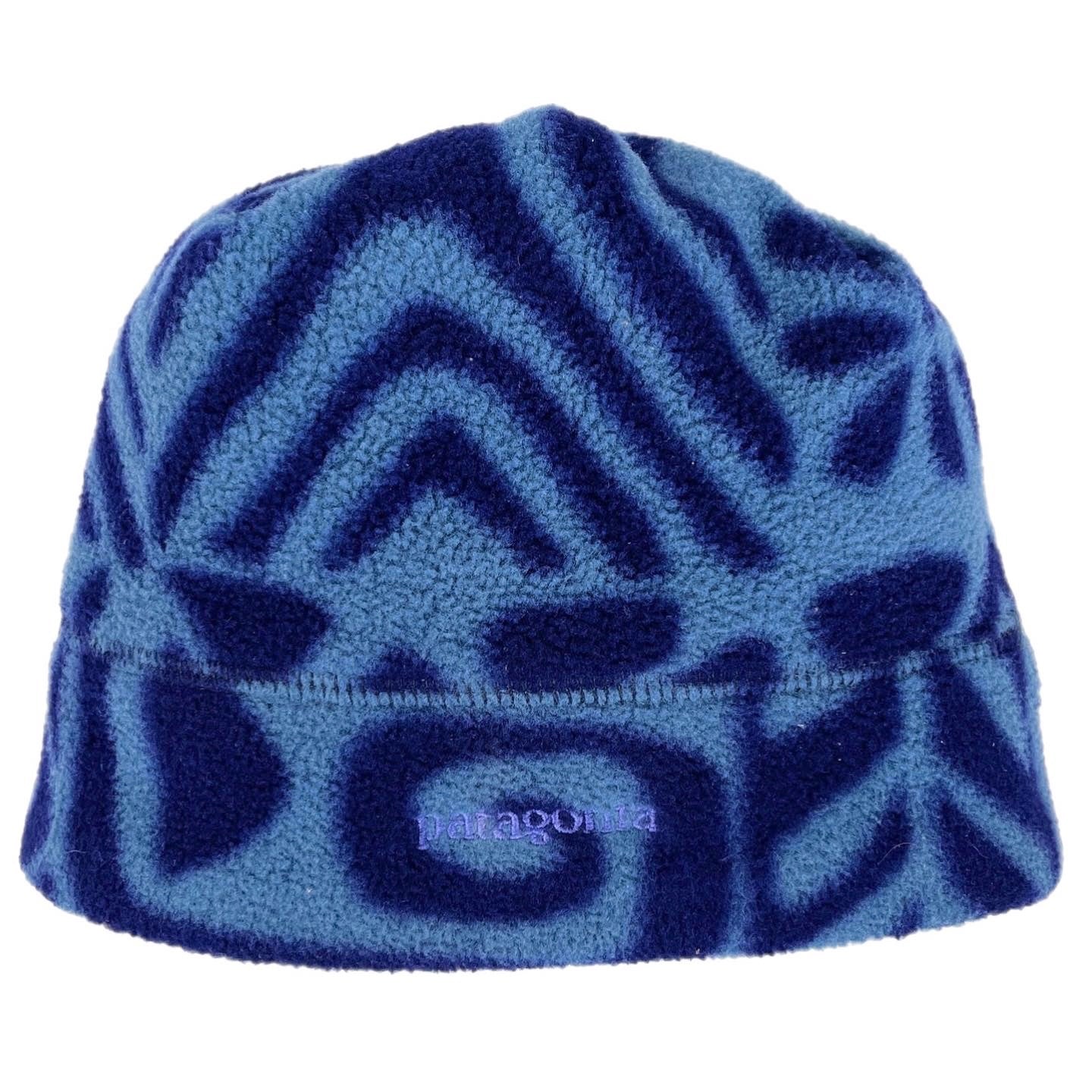 1995 Patagonia Printed Synchilla Hat, Island Block: Bluesmoke (M)