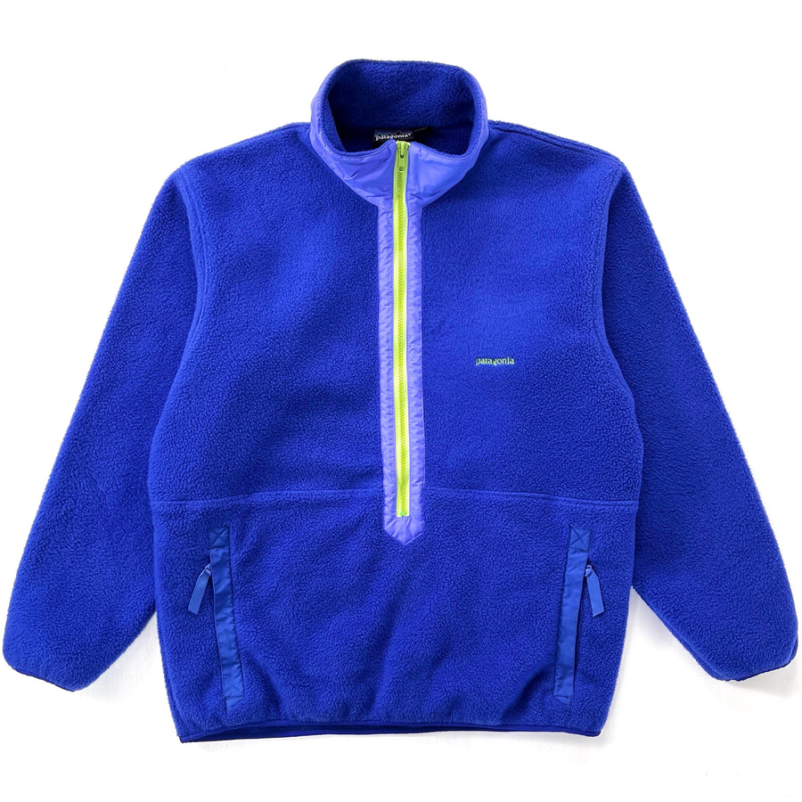 1989 Patagonia Made In The U.S.A. Synchilla Half-Zip Fleece Sweater, Cobalt (L)