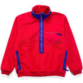 1988 Patagonia Synchilla Half-Zip Fleece Sweater, Red & Cobalt (XL)