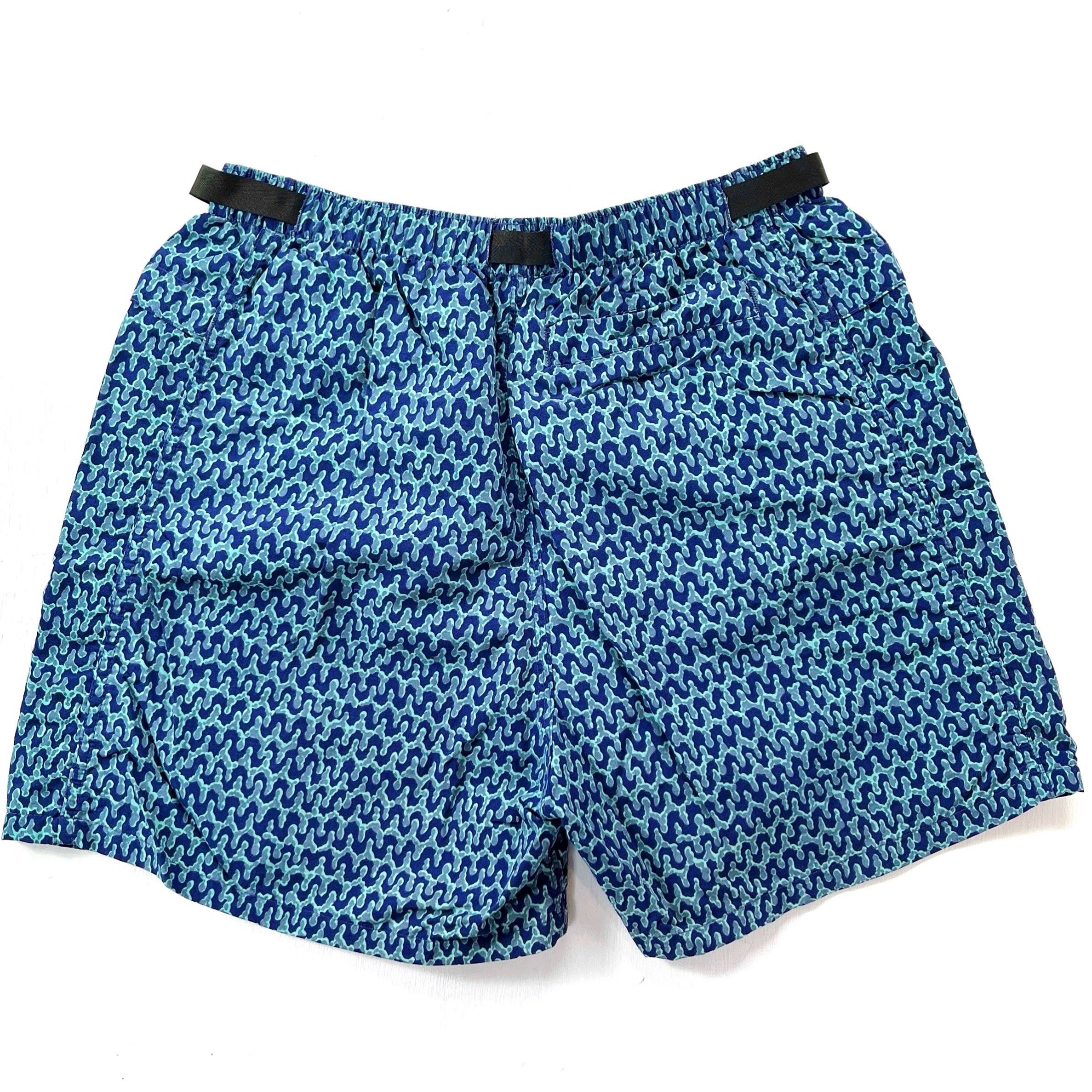 1998 Patagonia 5” Printed Nylon River Shorts, Deluge: Blueberry (L)