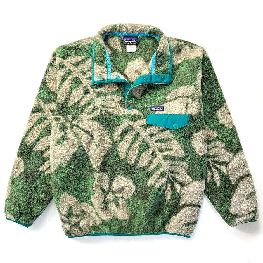 2015 Patagonia Printed Synchilla Snap-T, Spice Garden: Green (L)