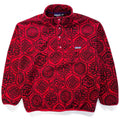 1995 Patagonia Printed Synchilla Snap-T, Nepali Hexagon: Chili (XL)