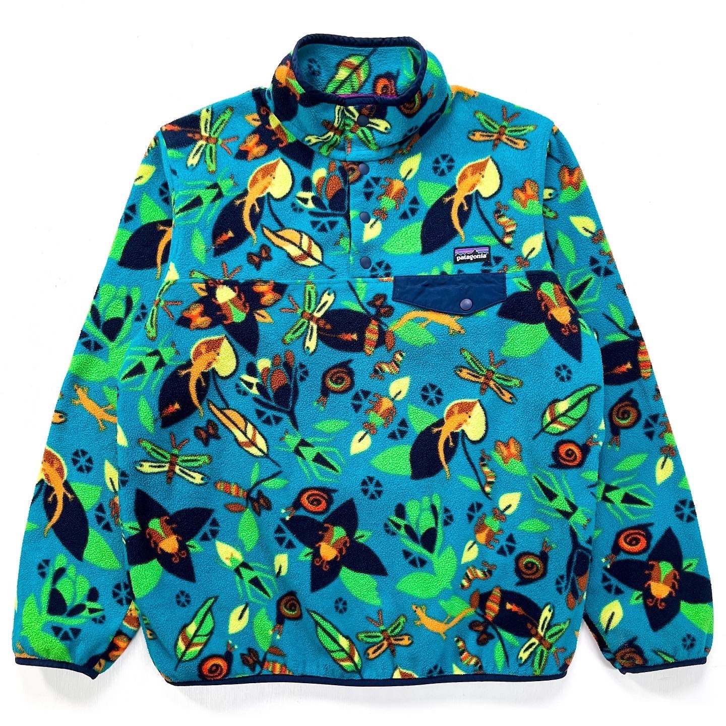 2014 Patagonia Womens Printed Synchilla Snap-T, Jitterbug (M)