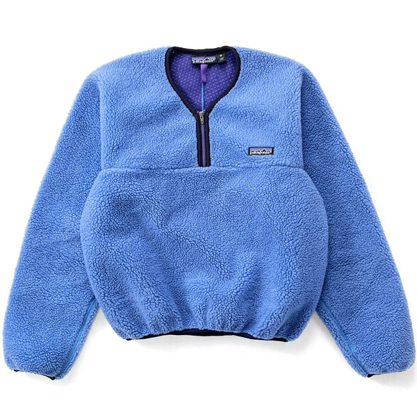 1991 Patagonia Retro Pile Paddling Pullover, Cornflower Blue (S)