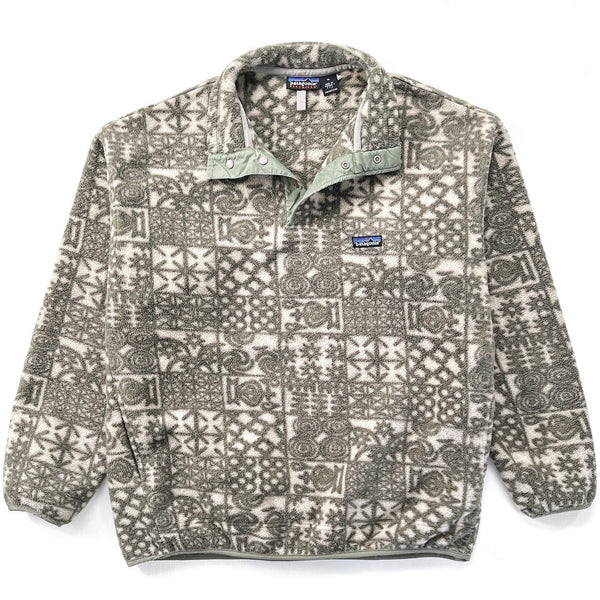 1997 Patagonia Printed Synchilla Snap-T Pullover, Ghana Gourds (XL)