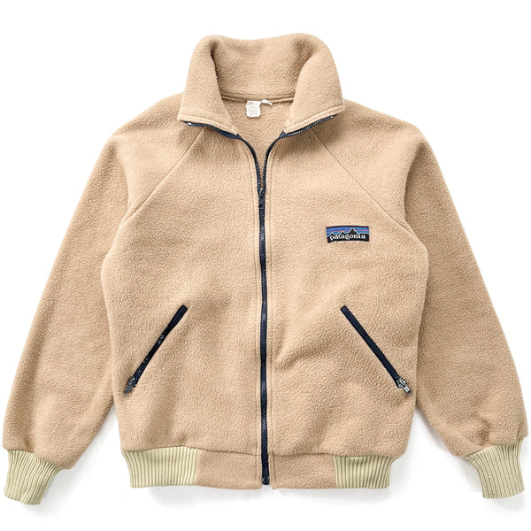1982 Patagonia Bunting Full-Zip Fleece Jacket, Camel (S/M)