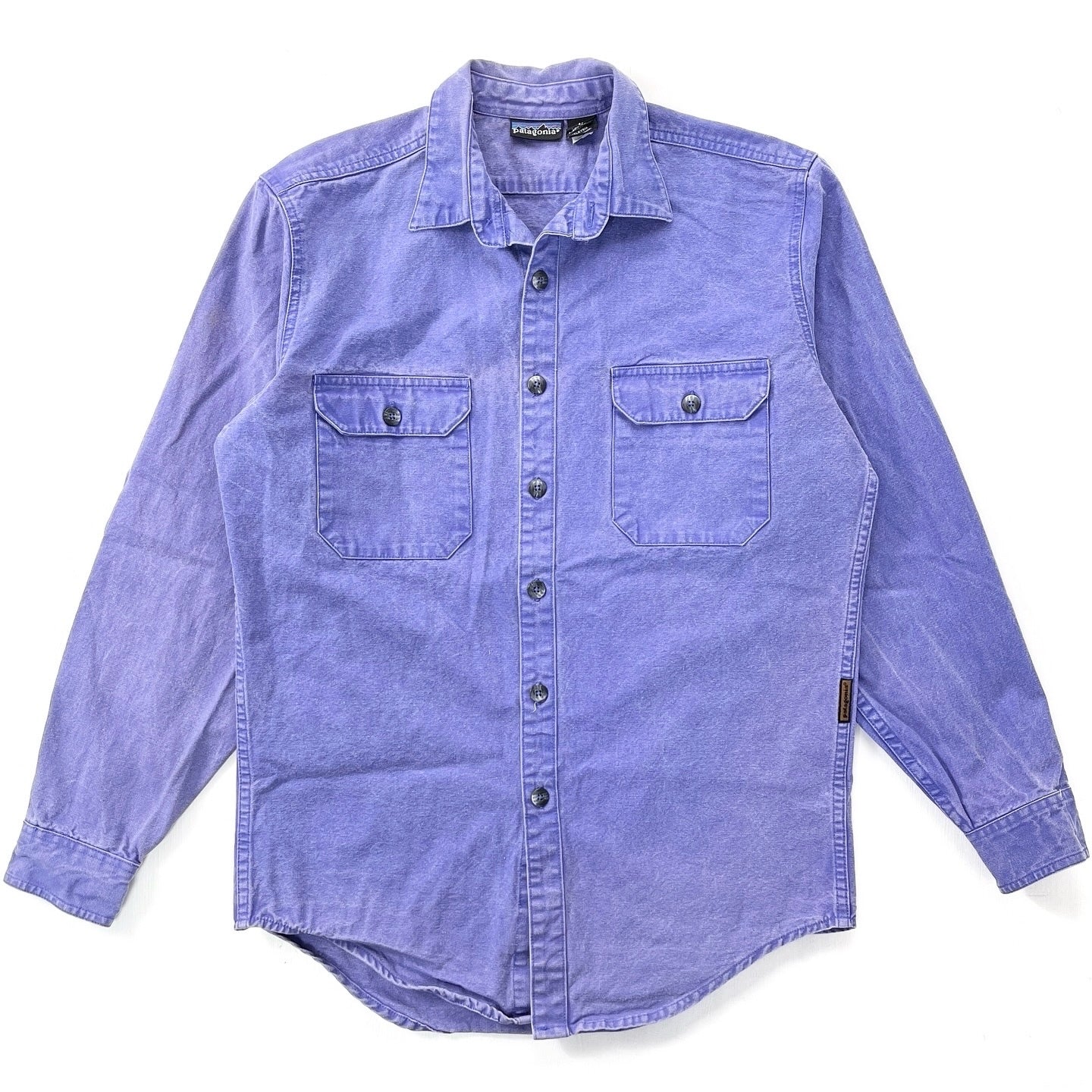 1993 Patagonia Garment Dyed Original Cotton Canvas Shirt, Iris (M)