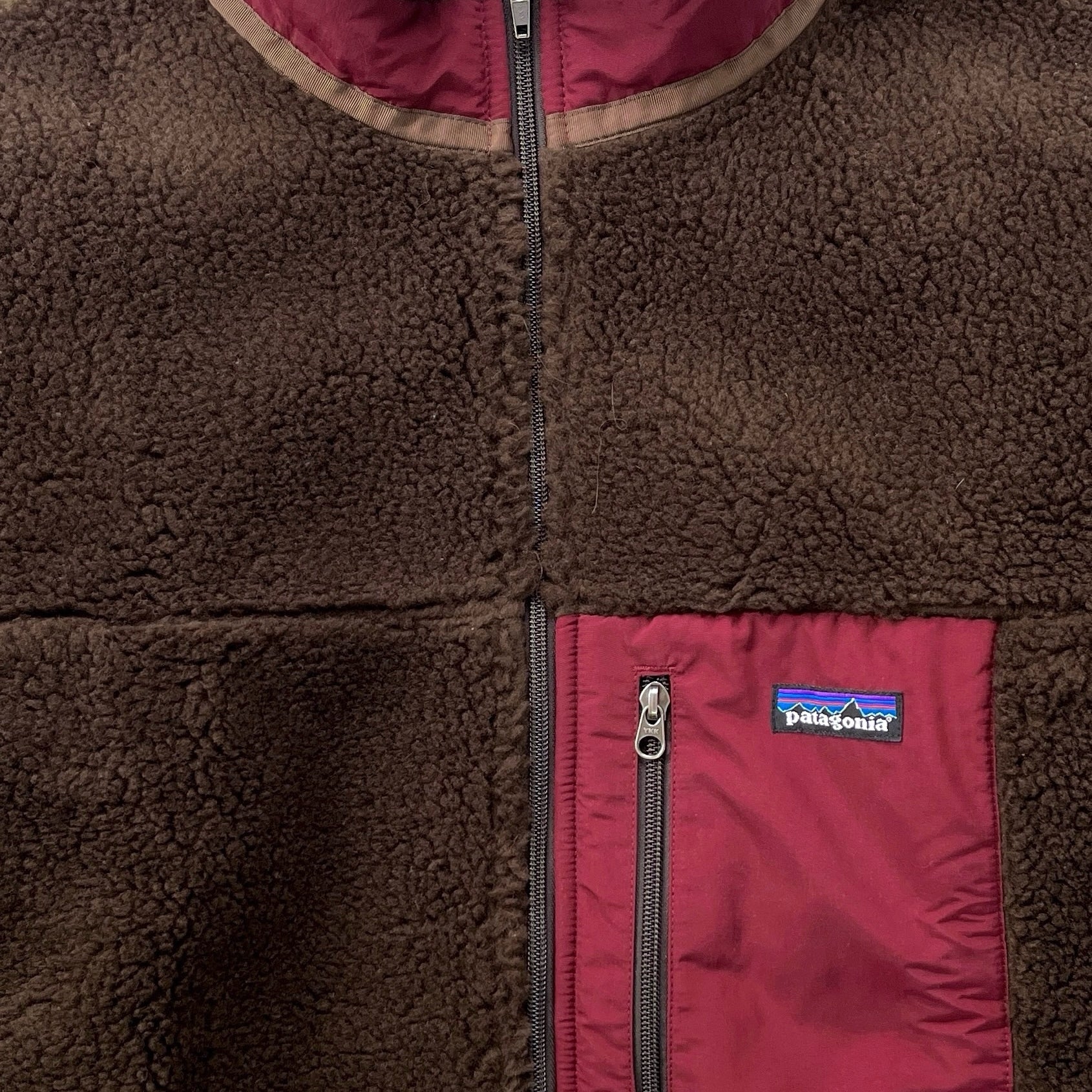 2011 Patagonia Retro-X Fleece Jacket, Black Oak & Pomegranite (L)