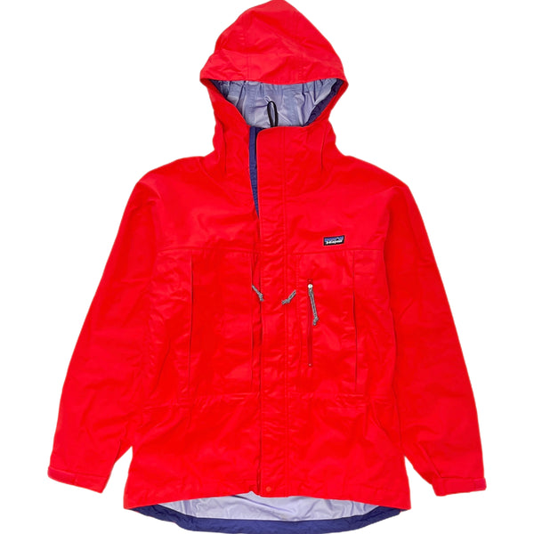 1996 Patagonia Womens High Alpine Full-Zip Shell Jacket, Bright Coral (L)