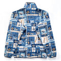 2021 Patagonia Printed Synchilla Snap-T, Galapagos: Blue (M/L)