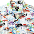 1993 Patagonia Mens Pataloha Print Shirt, Fly Fishing Print (XL)