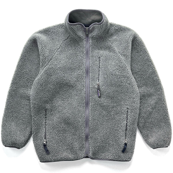1997 Patagonia Made In The U.S.A. Retro Pile Cardigan, Charcoal Grey (L)