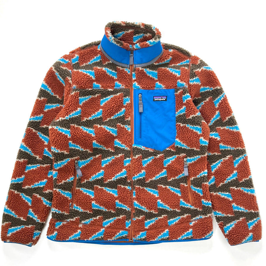 2021 Patagonia Womens Printed Retro-X Jacket, Take Root: Burnished Red (L)