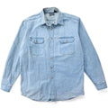 1988 Patagonia Garment Dyed Cotton Canvas Shirt, Light Blue (L)