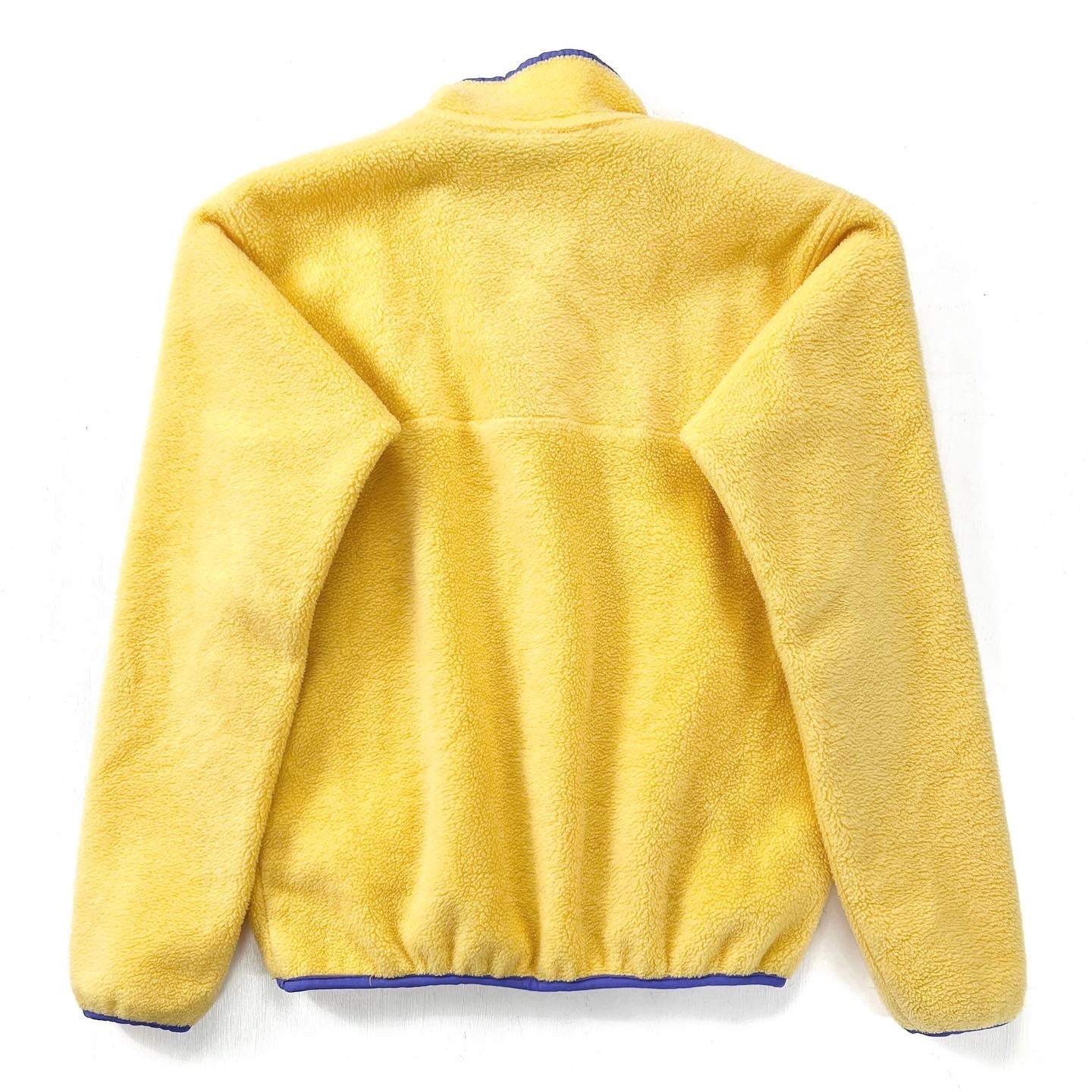 1989 Patagonia Made In The U.S.A. Synchilla Snap T-Neck, Yellow (S)