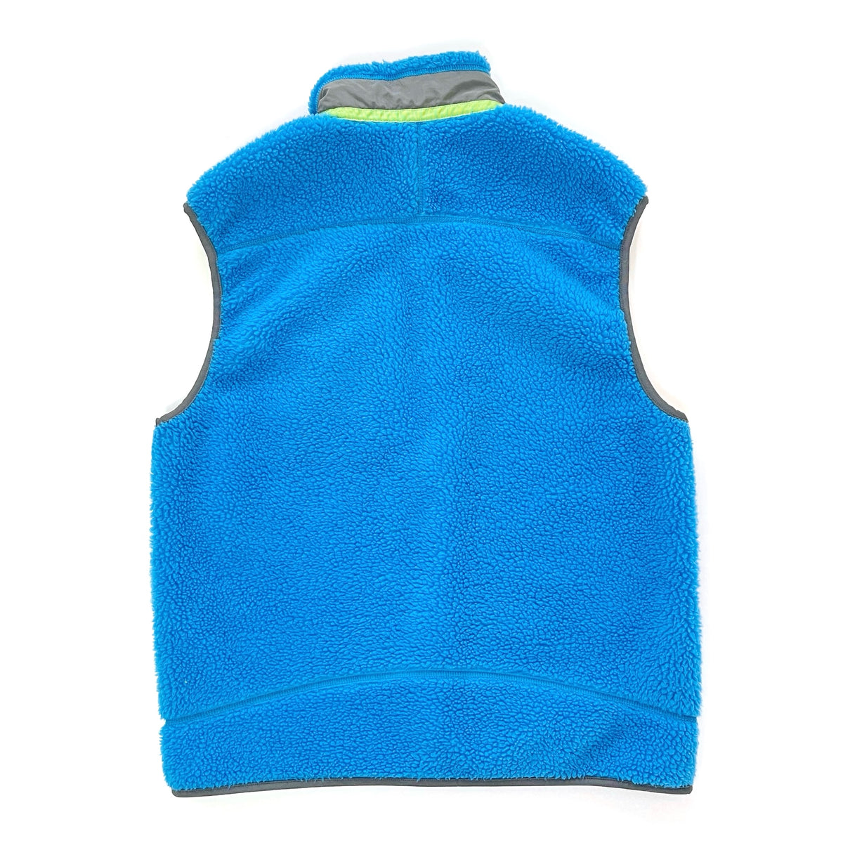 2011 Patagonia Classic Retro-X Fleece Vest, Electric Blue & Neon Green (L)