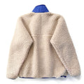 1989 Patagonia Made In The U.S.A. Retro Pile Cardigan, Natural & French Red (M/L)