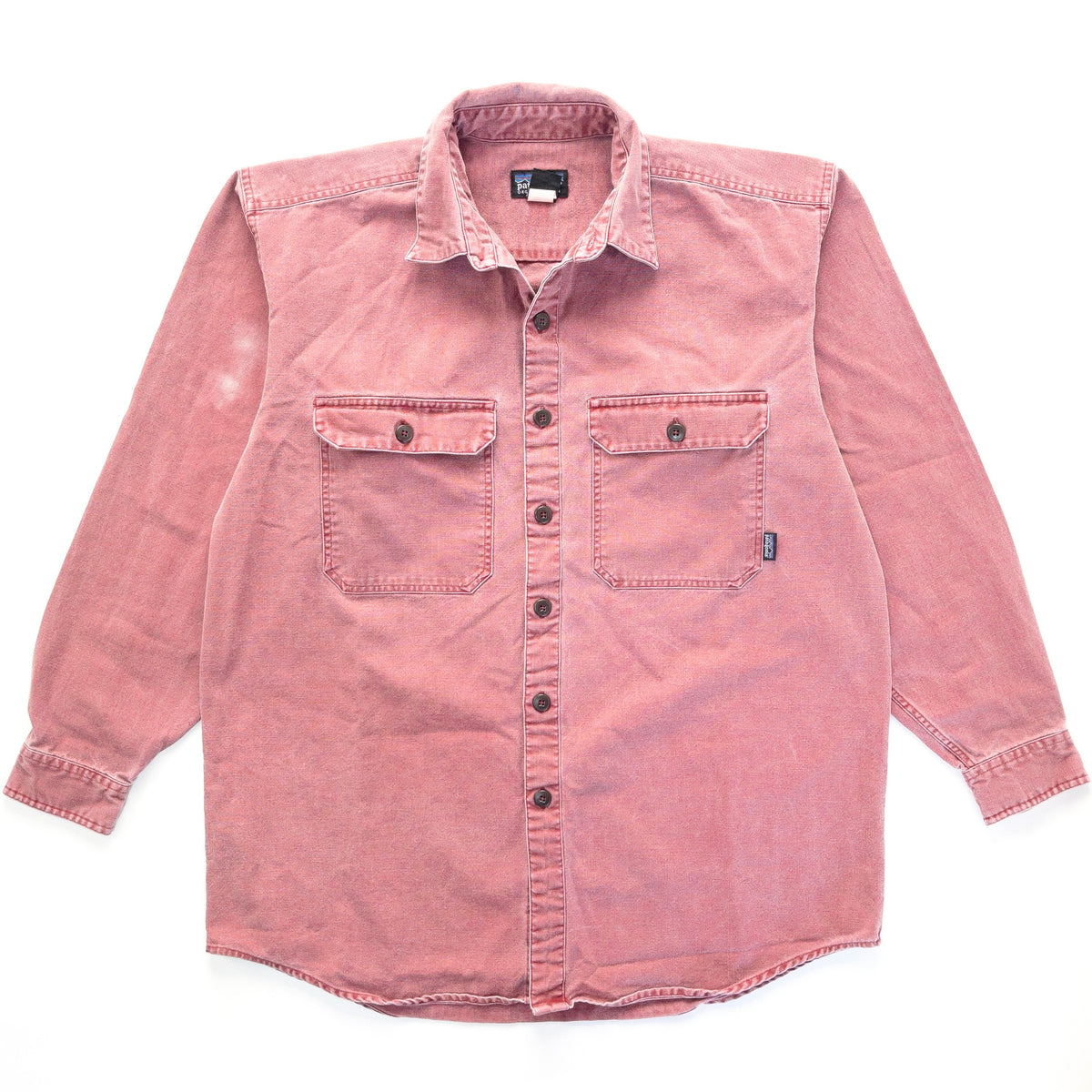 1990s Patagonia Original Garment Dyed Cotton Canvas Shirt, Weathered Red (M/L)