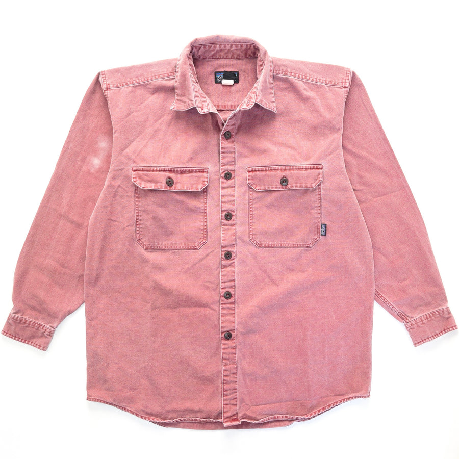 1990s Patagonia Original Garment Dyed Cotton Canvas Shirt, Weathered Red (M/L)