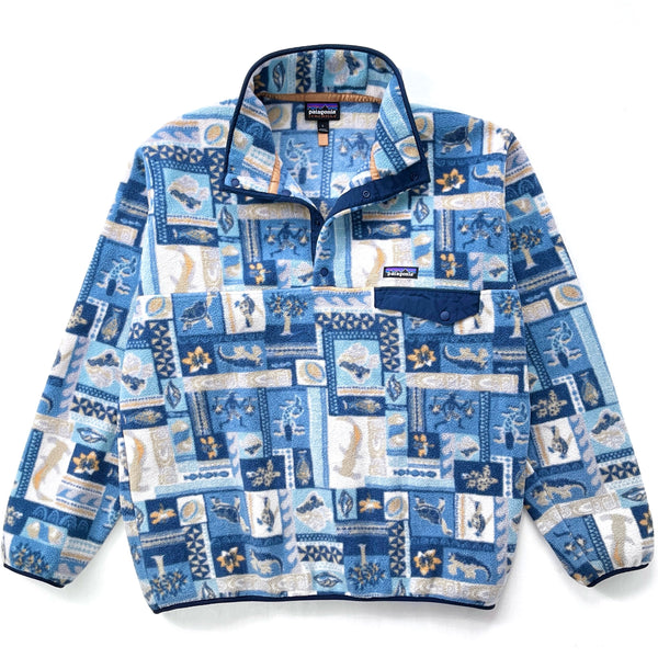 2021 Patagonia Printed Synchilla Snap-T, Galapagos: Blue (L/XL)