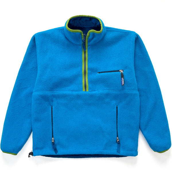 1991 Patagonia Reversible Synchilla Fleece Glissade Pullover, Sapphire (S)
