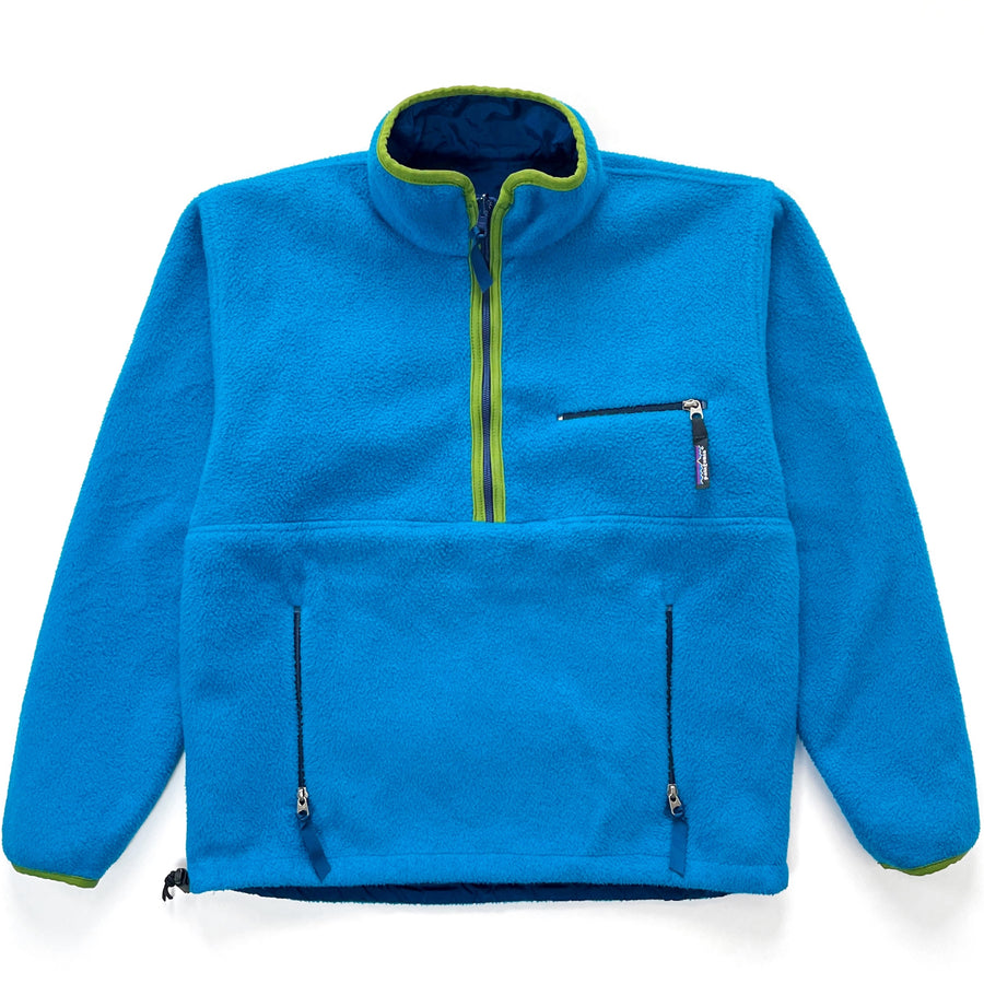 1991 Patagonia Reversible Synchilla Fleece Glissade Pullover, Sapphire (S)