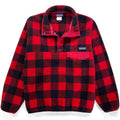2014 Patagonia Printed Synchilla Snap-T, Fuzzy Plaid: Wax Red (S)