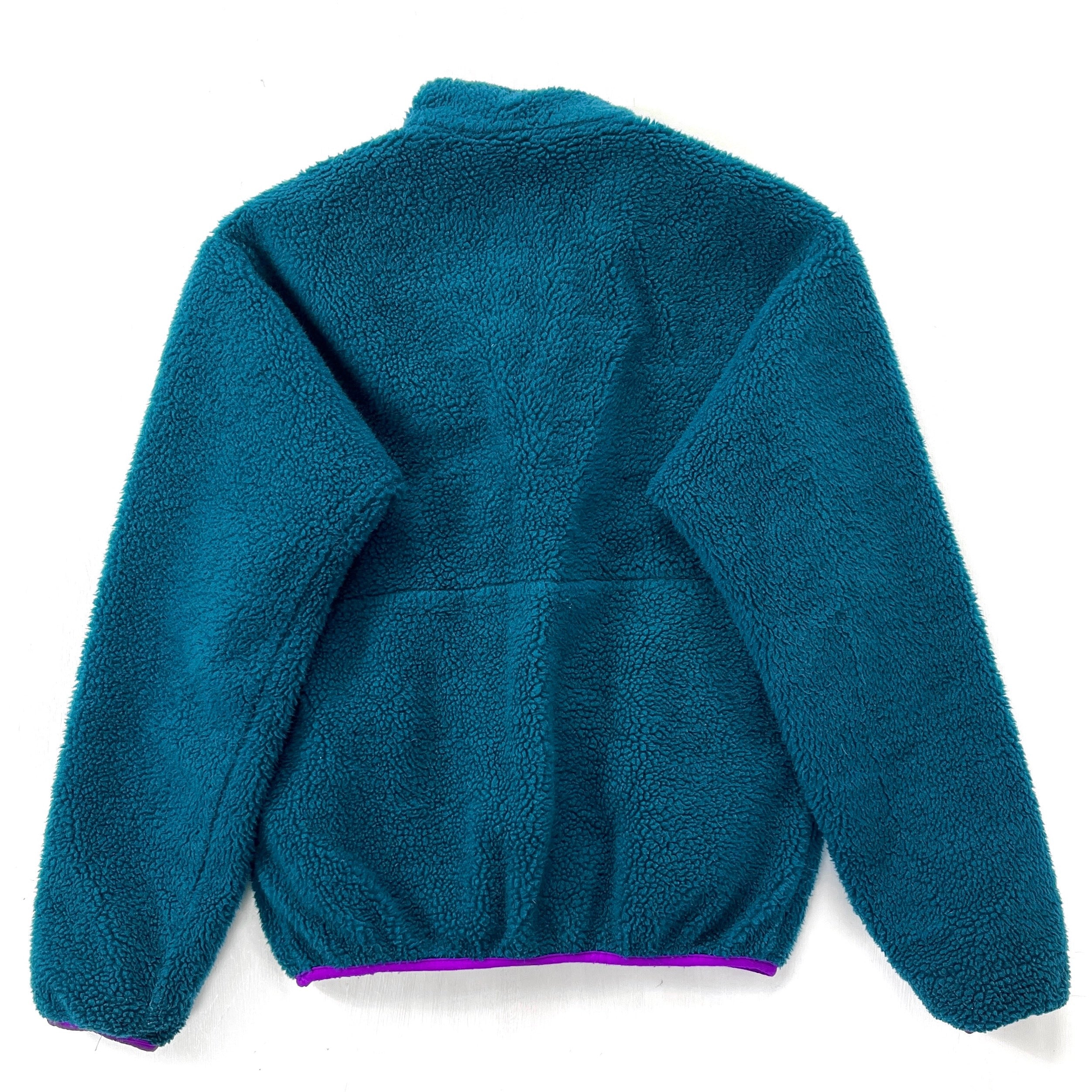 Patagonia Vintage Rare Reversible Blue Snap-T Deep Pile Fleece Pullover selling Medium