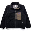 2009 Patagonia Mens Classic Retro-X Jacket, Black & Gravel (L)