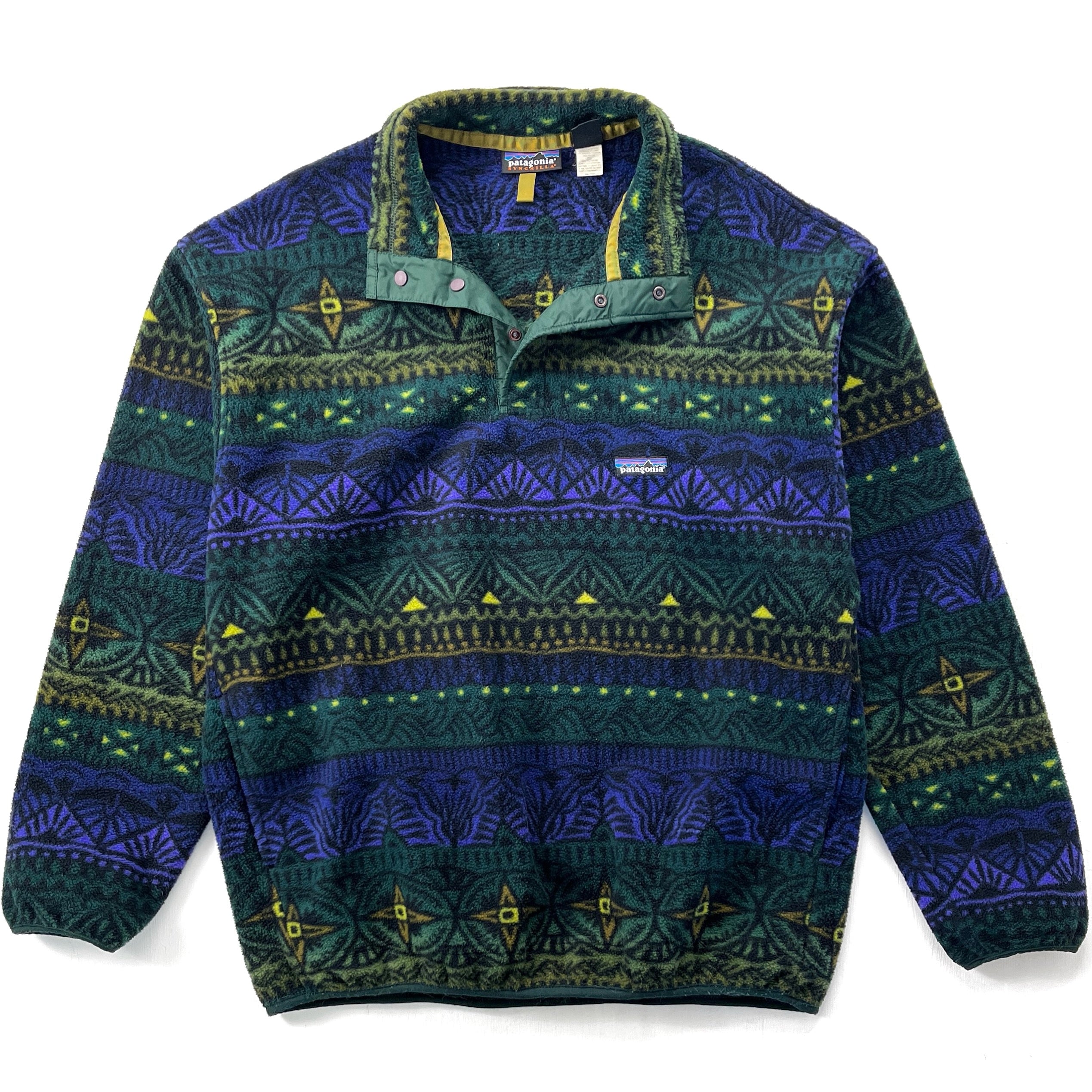 1997 Patagonia Printed Synchilla Snap-T, Tradewinds: Hunter (L)