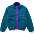 1993 Patagonia Reversible Deep Pile Glissade Cardigan, Bluegrass & Purple (S)