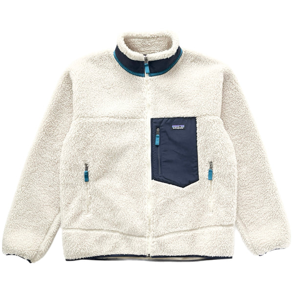 Patagonia (Modern) — 2021 Patagonia Classic Retro-X Fleece Jacket, Natural / Classic Navy (XL)