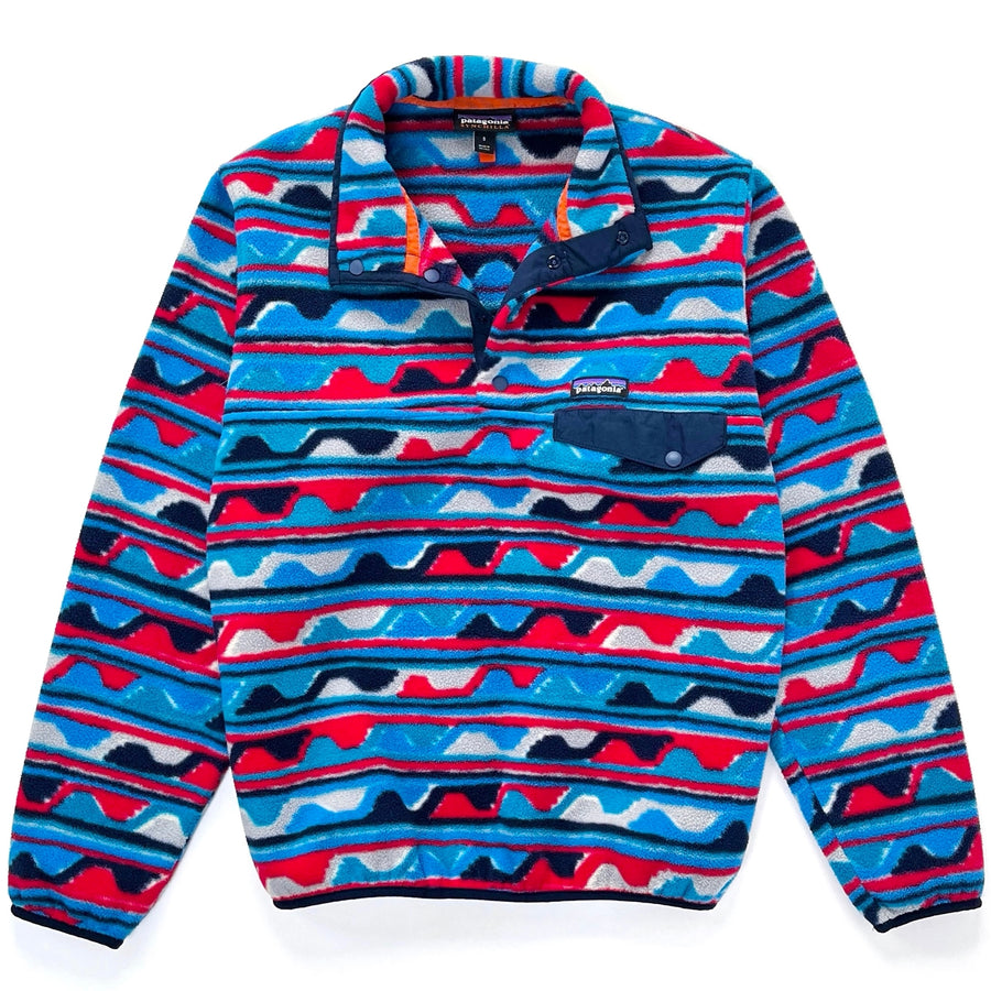 2016 Patagonia Printed Synchilla Snap-T Pullover, Delta: Navy Blue (S)