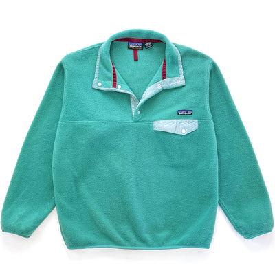 1998 Patagonia Synchilla Snap-T Fleece Pullover, Tropical Green (M)