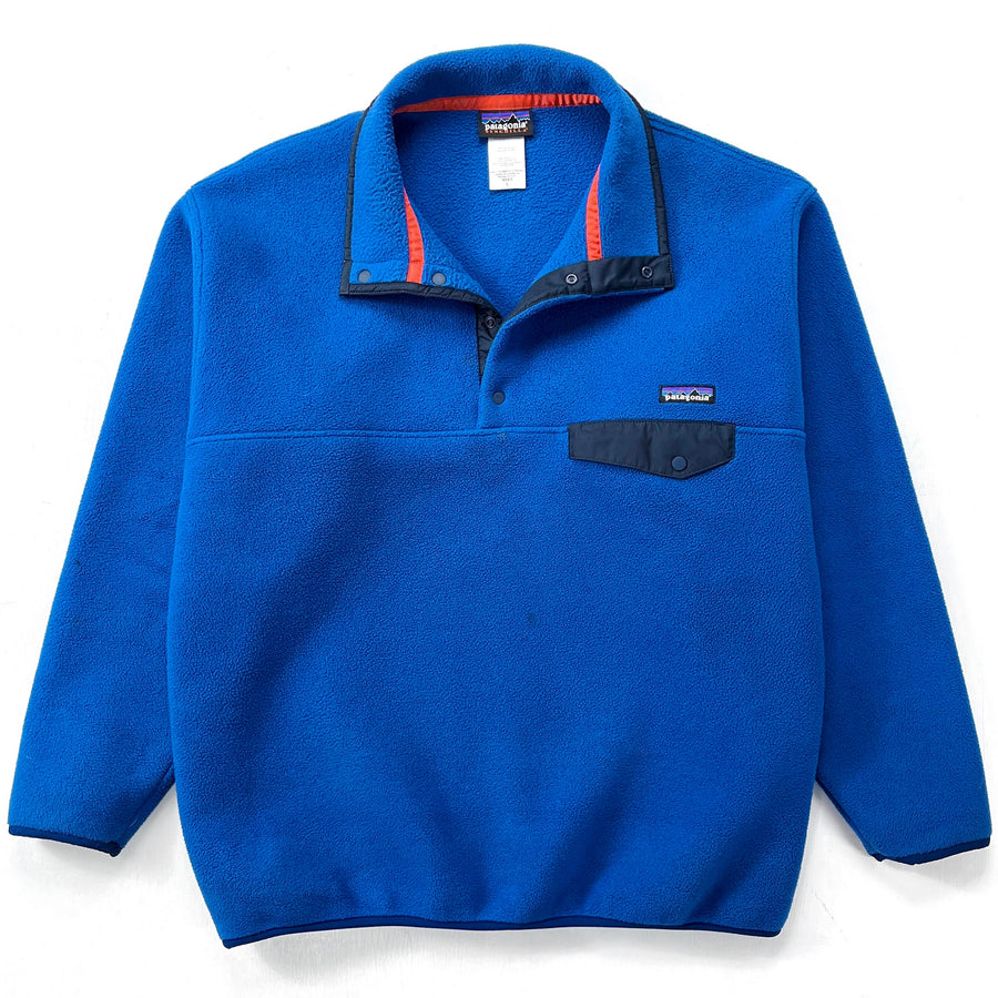 2010 Patagonia Synchilla Snap-T Fleece Pullover, Blue & Black (L/XL)