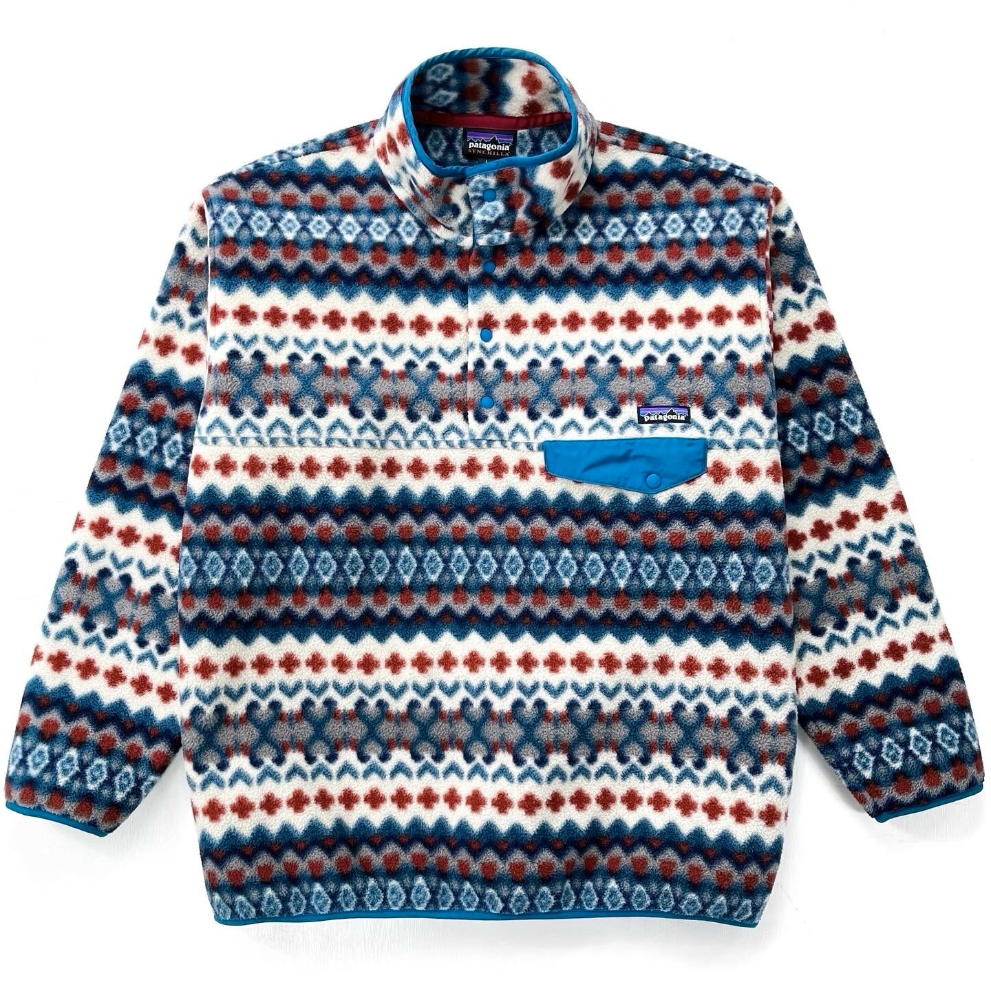 2015 Patagonia Printed Synchilla Snap-T, Cliff: Underwater (L)