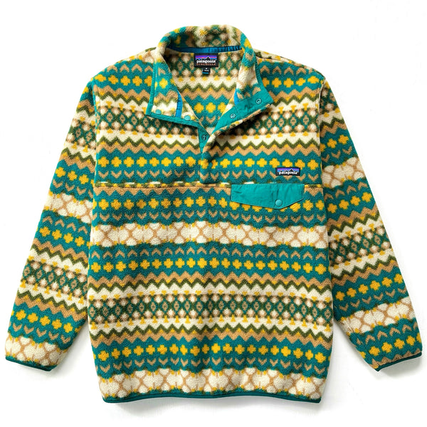 2015 Patagonia Printed Synchilla Snap-T, Cliff: Arbor Green (M)