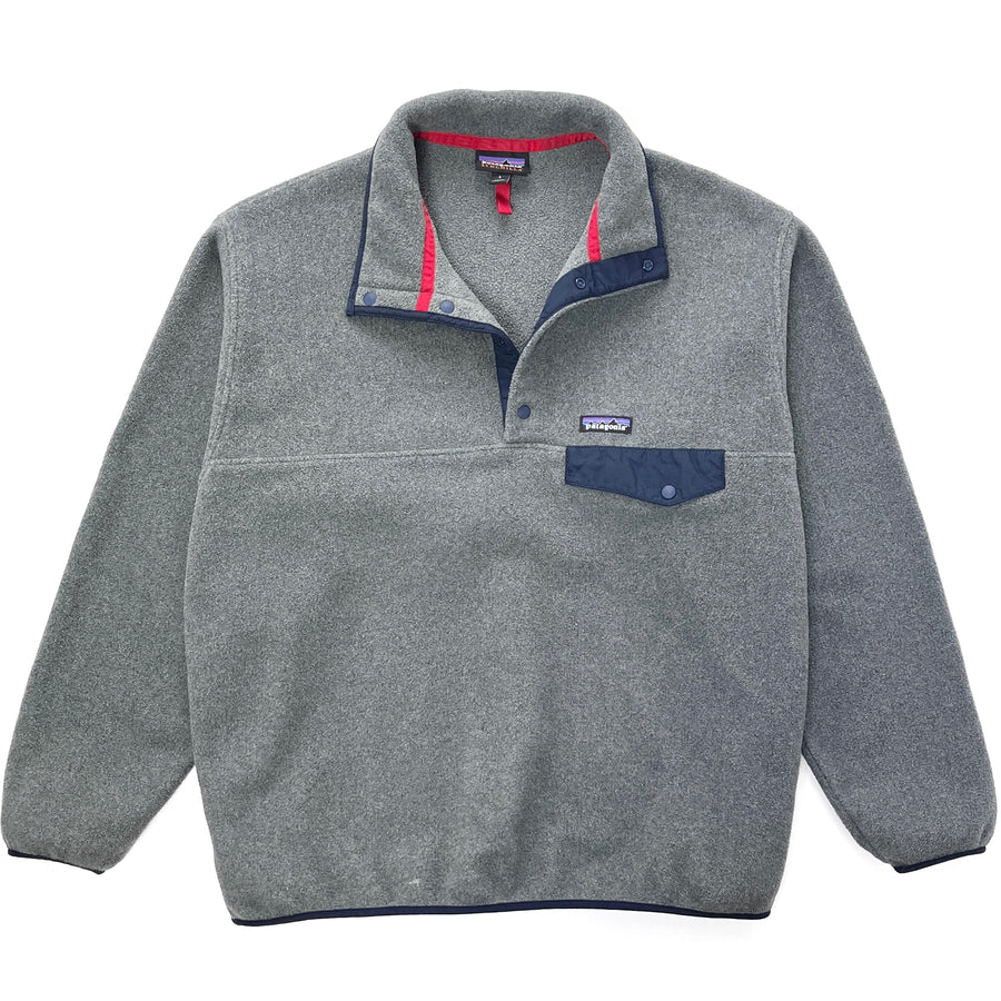 2017 Patagonia Synchilla Snap-T Fleece Pullover, Nickel / Navy Blue (L/XL)