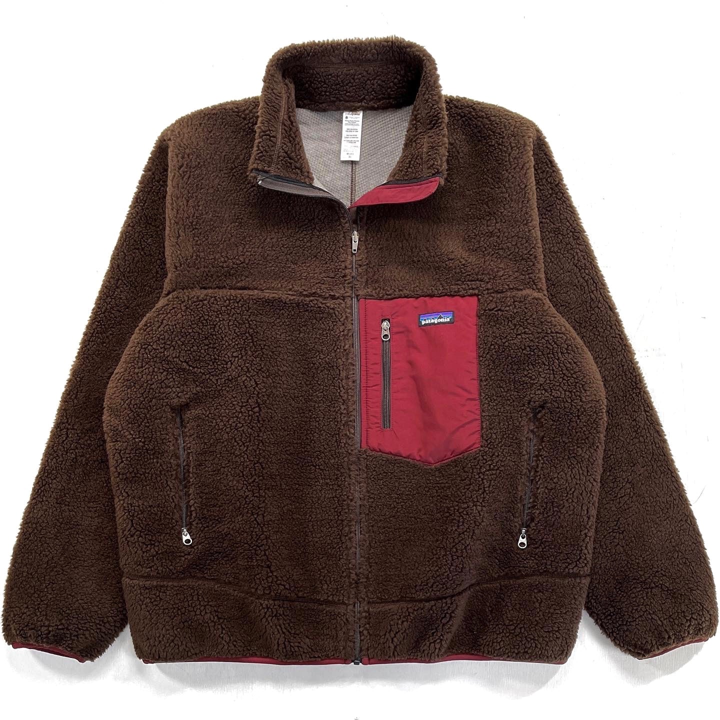 2011 Patagonia Retro-X Jacket, Black Oak & Pomegranate (XL)