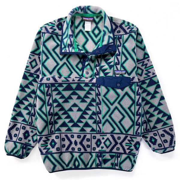 2014 Patagonia Printed Snap-T, Montana Siete: Feather Grey (XS/S)