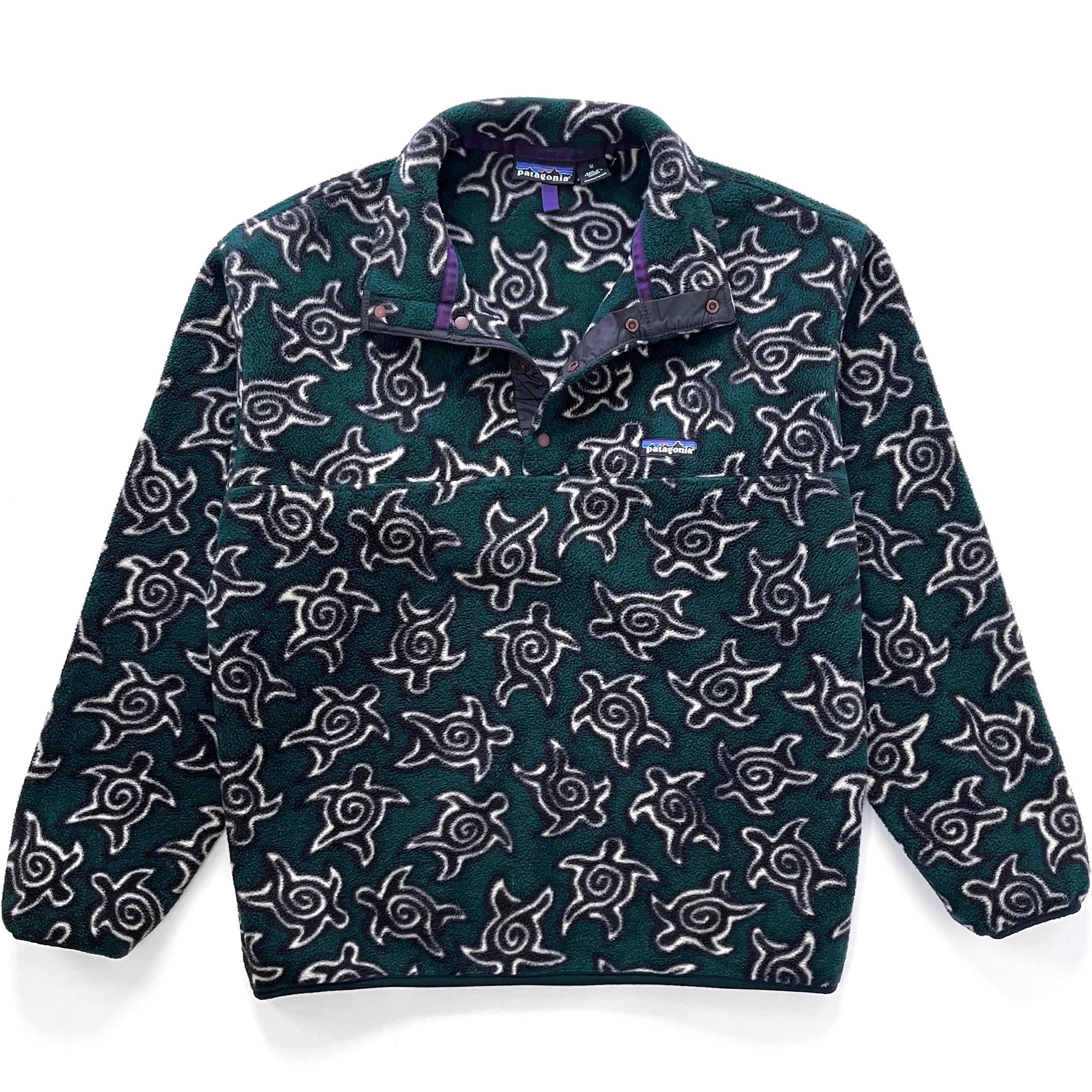 トップス patagonia synchilla snap-t zen turtles 1995 Patagonia Printed Synchilla Snap-T, Zen Turtle: Hunter (M
