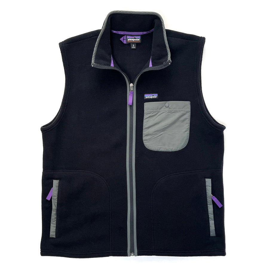 2018 Patagonia Mens Karstens Full-Zip Recycled Fleece Vest, Black (XL)