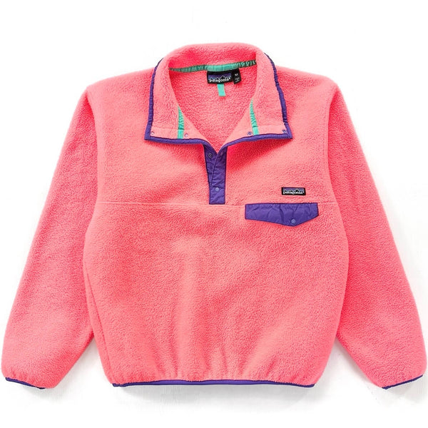 1990 Patagonia Made In The U.S.A. Synchilla Snap-T, Neon Orange (M)