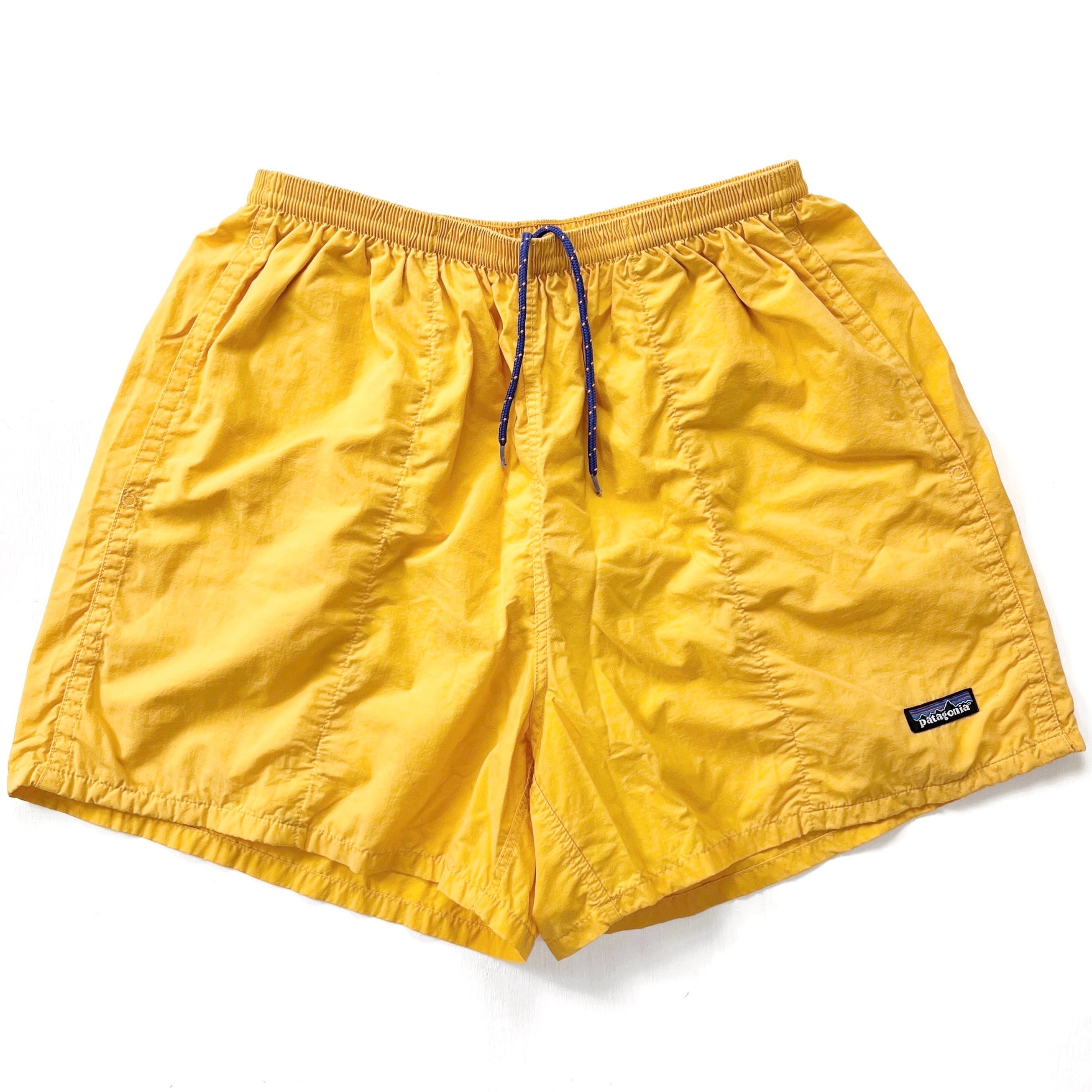 2003 Patagonia Mens 5” Nylon Baggies Shorts, Tangerine (L)