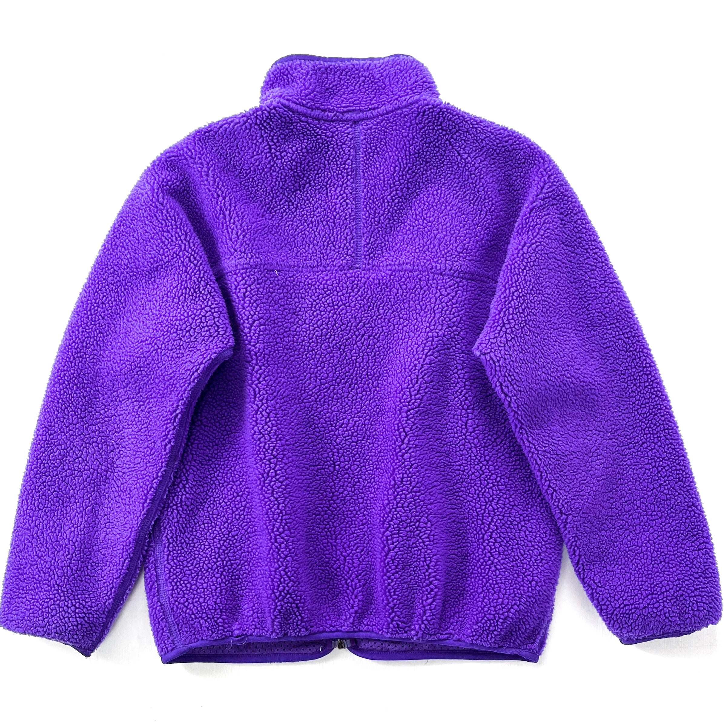 1991 Patagonia Made In The U.S.A. Retro Pile Cardigan, Purple (S)