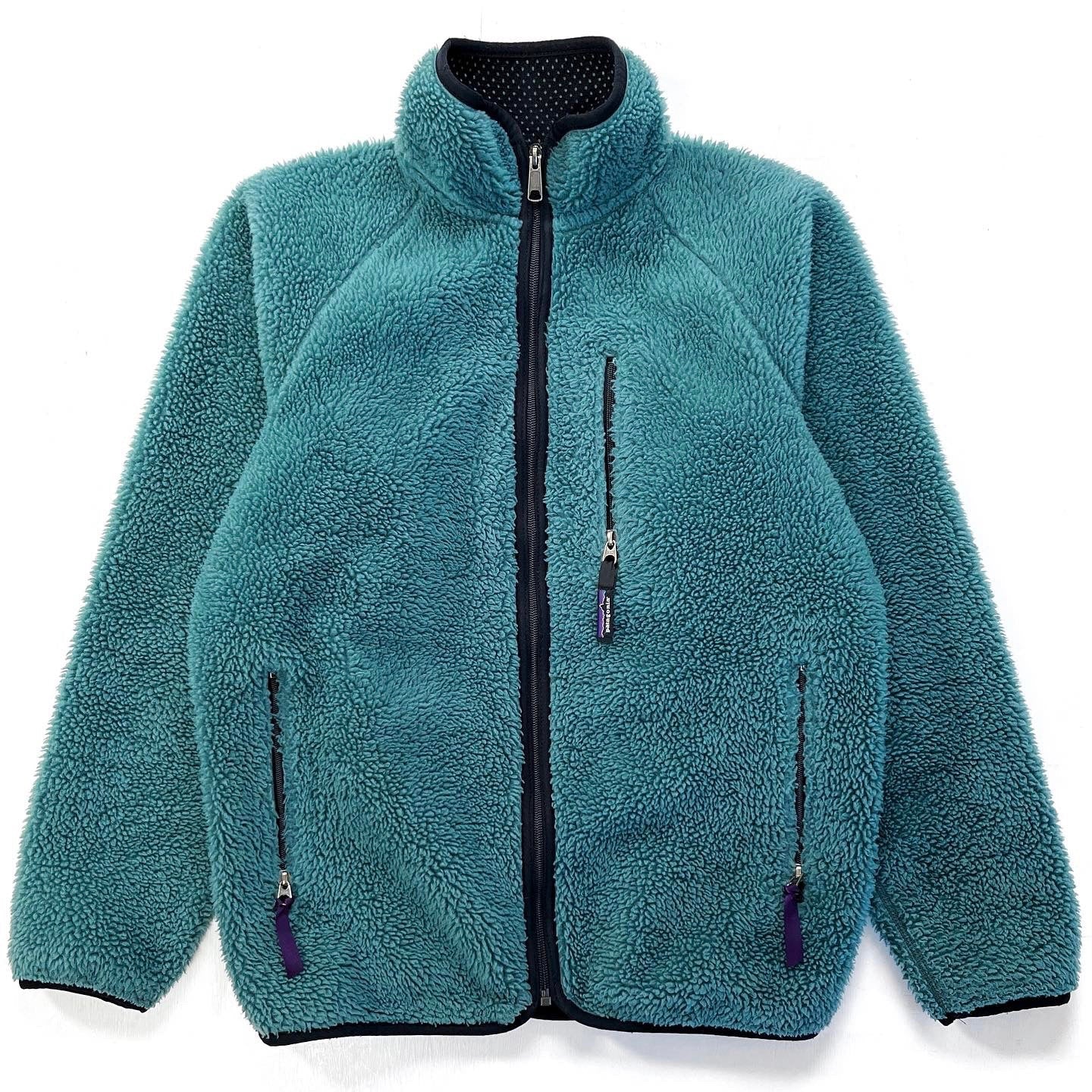 1996 Patagonia Made In The U.S.A. Retro Pile Cardigan, Fir Green (M)