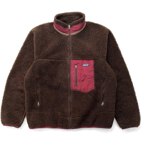 2011 Patagonia Retro-X Fleece Jacket, Black Oak & Pomegranate (L)