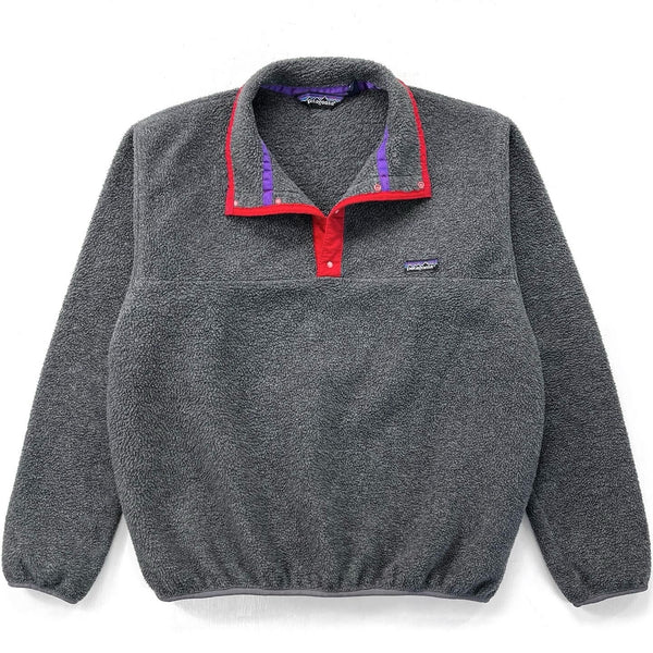 1988 Patagonia Made In The U.S.A. Synchilla Snap-T, Charcoal (L)
