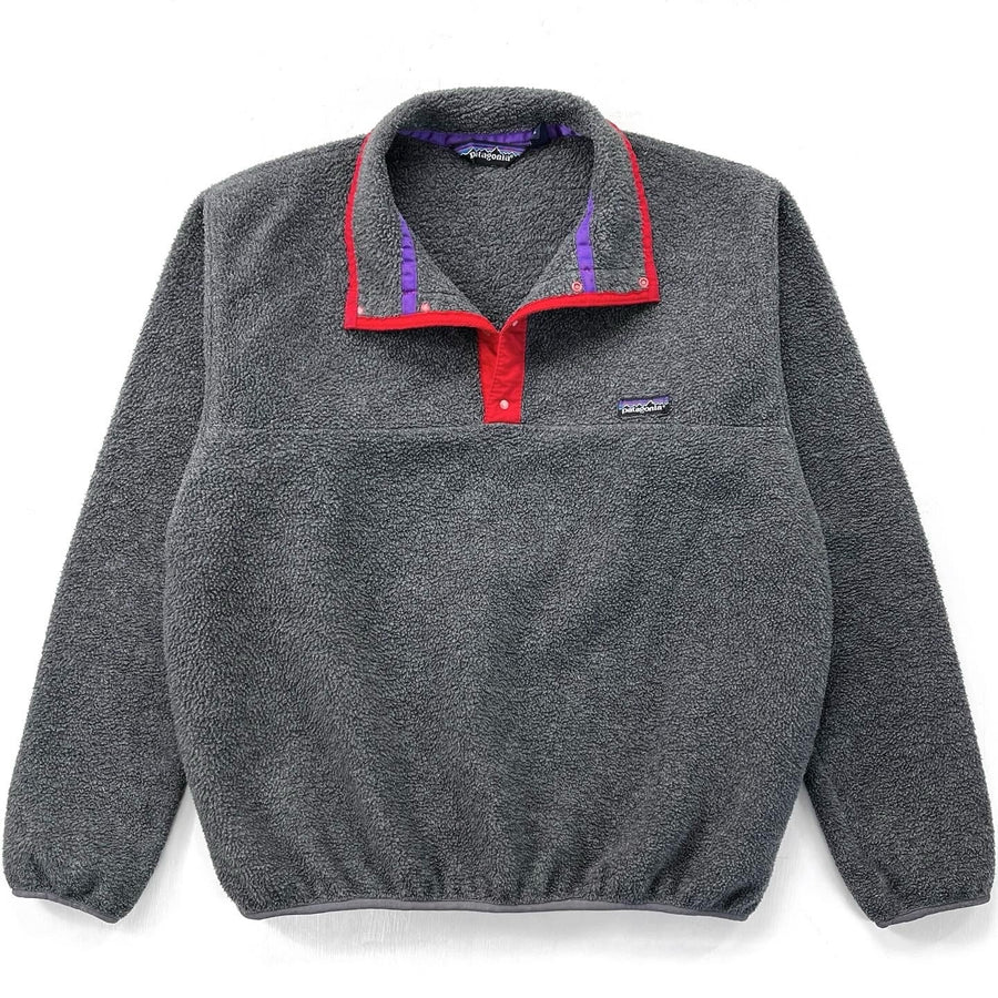 1988 Patagonia Made In The U.S.A. Synchilla Snap-T, Charcoal (L)
